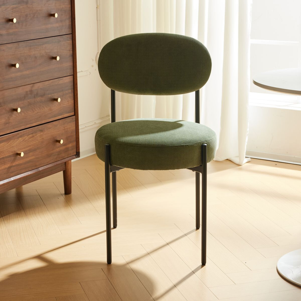 Lot de 2 chaises en velours côtelé - EVORA