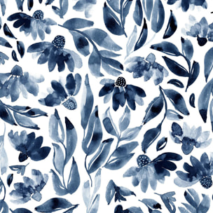 Papier peint panoramique, fleur bleue Intissé