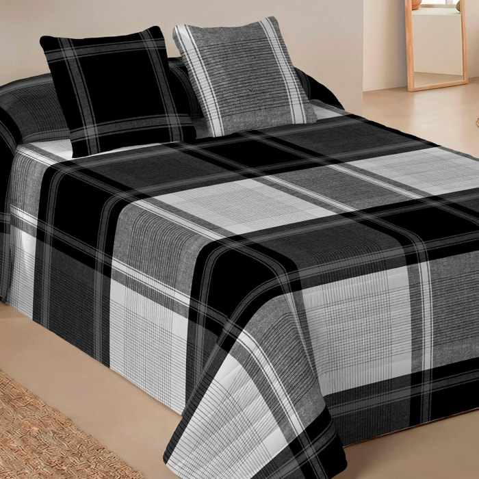 Colcha Bouti Estampada - 2/3 Piezas - 100% Poliéster - Microfibra - 70 gr/m² - Check