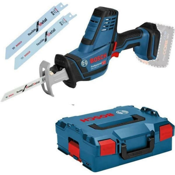 Scie sabre BOSCH GSA 18V-LI C - Sans batterie, ni chargeur - 3 Lames, en coffret - 06016A5001