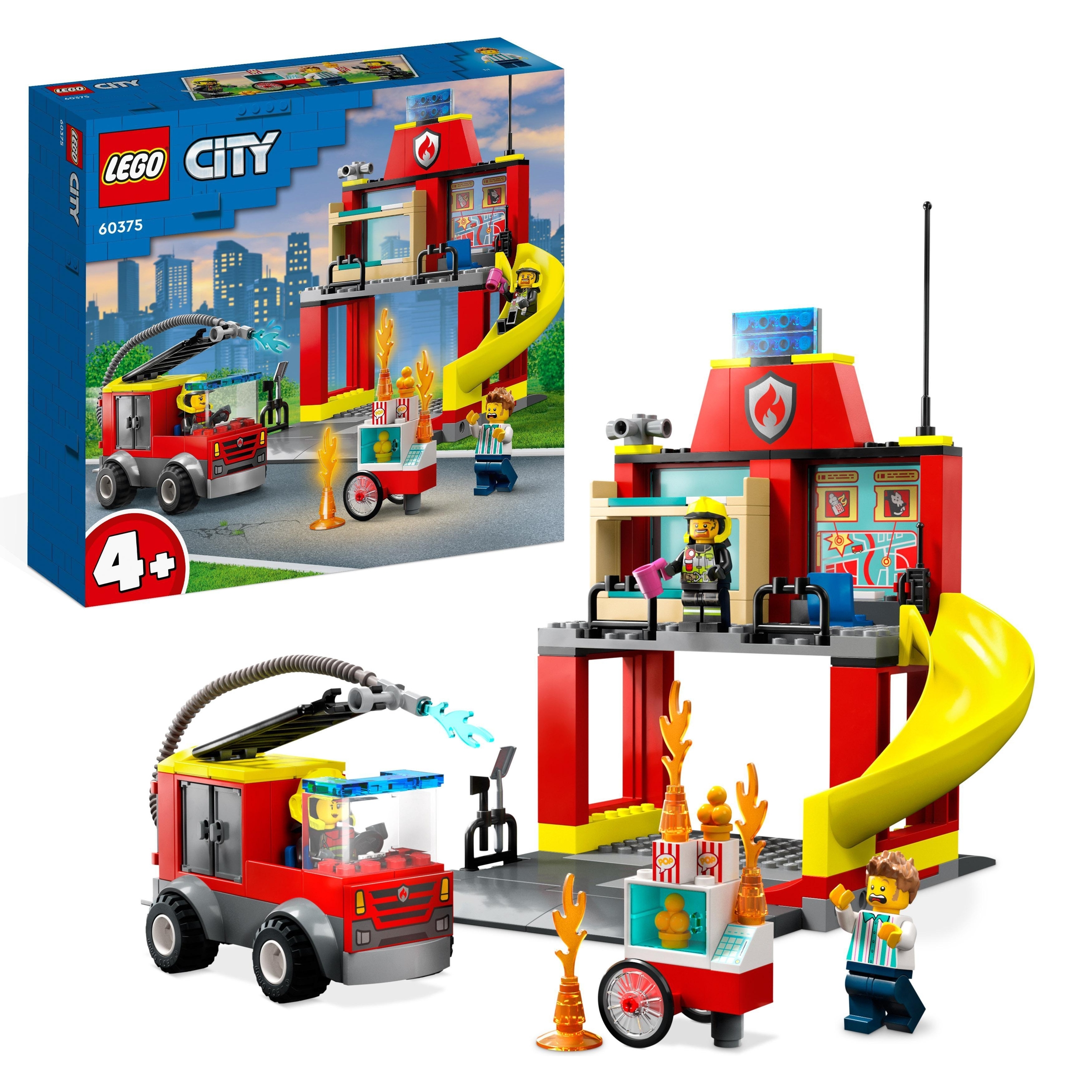 LEGO CITY FIRE 60375 - CASERMA DEI POMPIERI E AUTOPOMPA