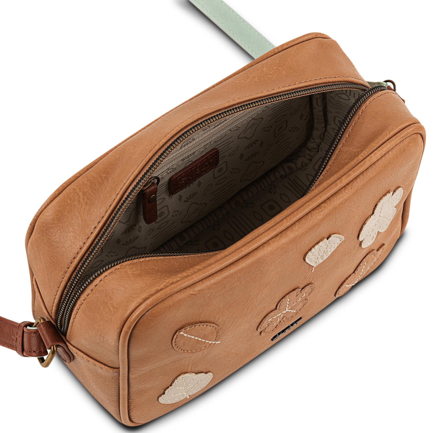 Bolso Bandolera Skpat Leaves Beige