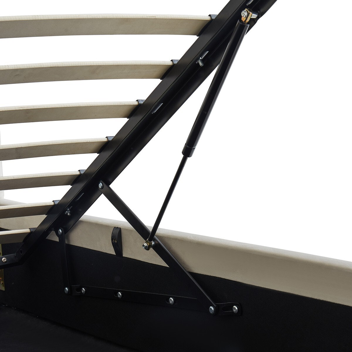 Lit coffre avec tête de lit en velours - TINA