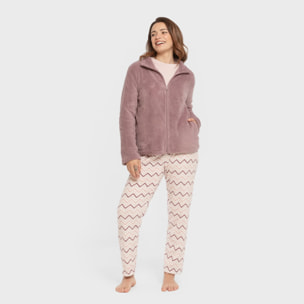 Sudadera coral mujer