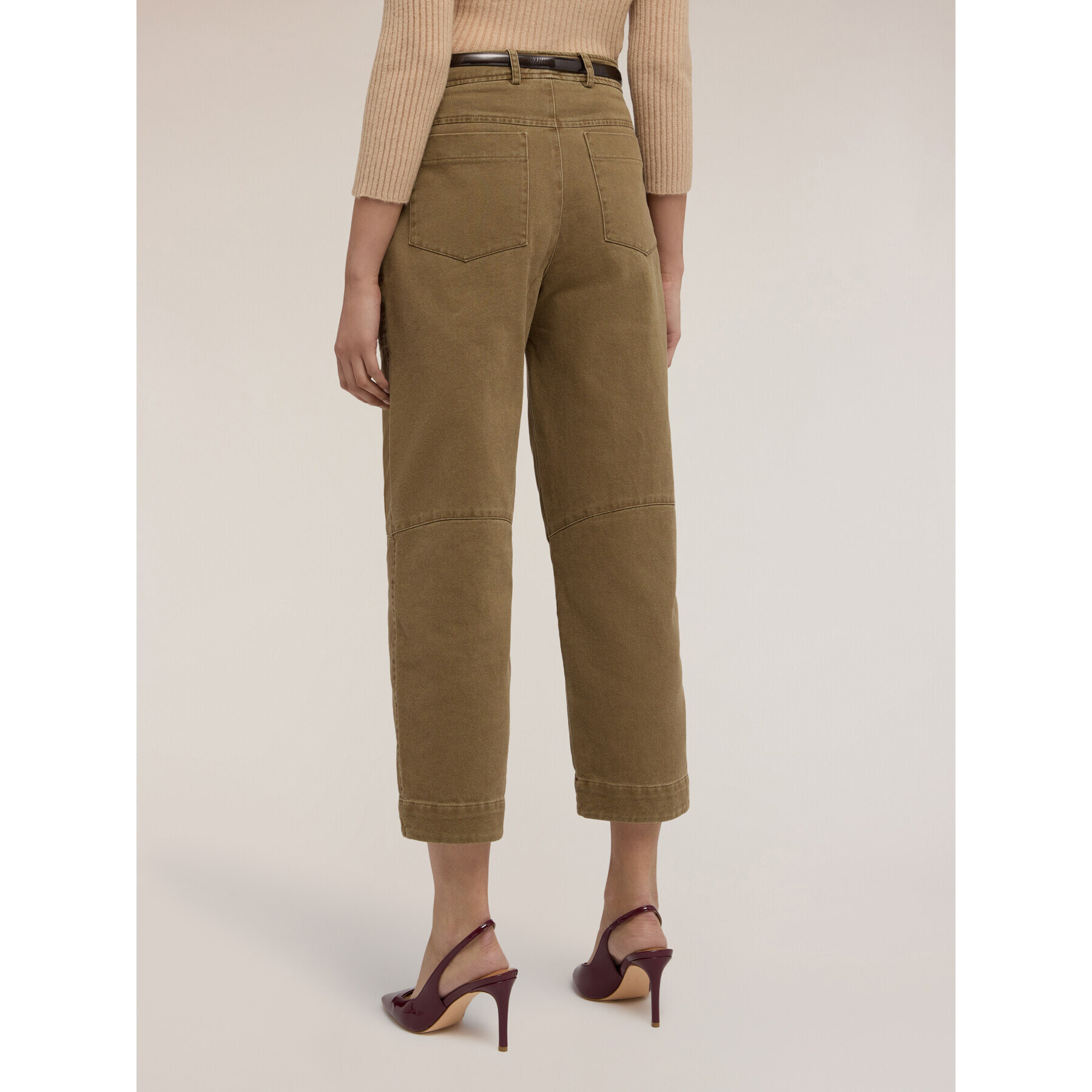 Motivi - Jeans cargo de algodón sarga - Beige