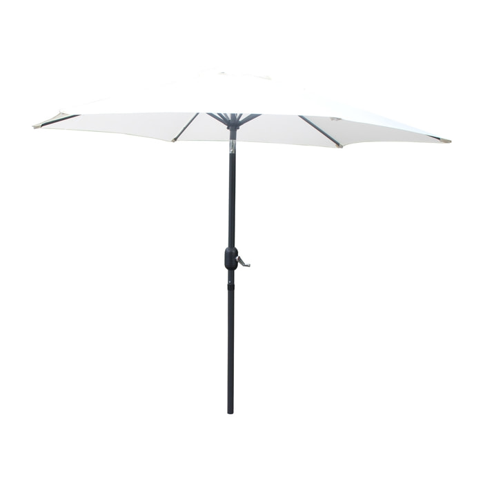 Parasol droit rond 2,5 x 2,5 m écru EMMA