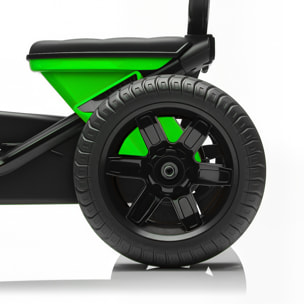 Kart à pédales enfant - Go Kart - carter chaine fermé - marche AV AR - métal plastique noir vert