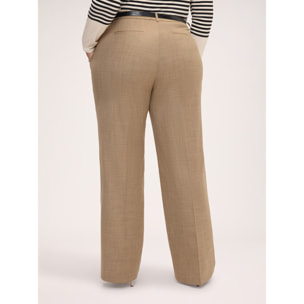 Fiorella Rubino - Pantaloni Wide Leg con cintura - Beige