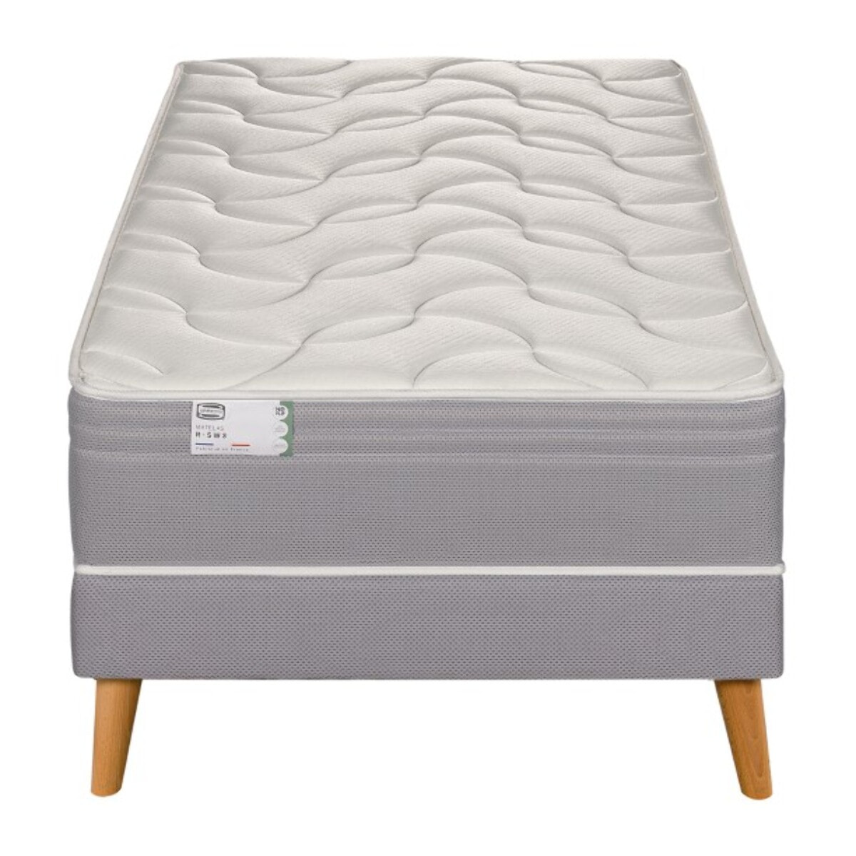 Ensemble L INDISPENSABLE, matelas H26 ressorts ensachés, ferme, sommier