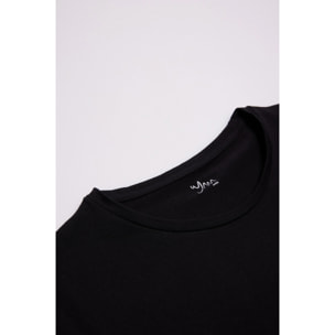 Maglietta a maniche corte in cotone nero