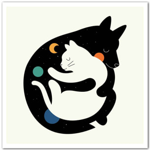 Affiche enfant hugs cats Affiche seule