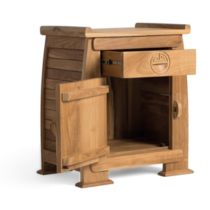 Mesitas de Noche de Madera de Teca 54 Cm Estilo Colonial Oriental