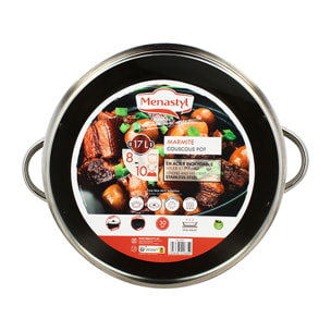 Marmite 17L - 30cm en acier inoxydable