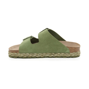 SANDALO CON ZEPPA BILLOWY VERDE