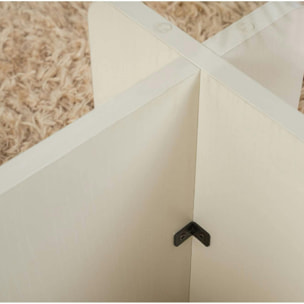 Table basse verre déstructurée – base effet bois blanc SALTA