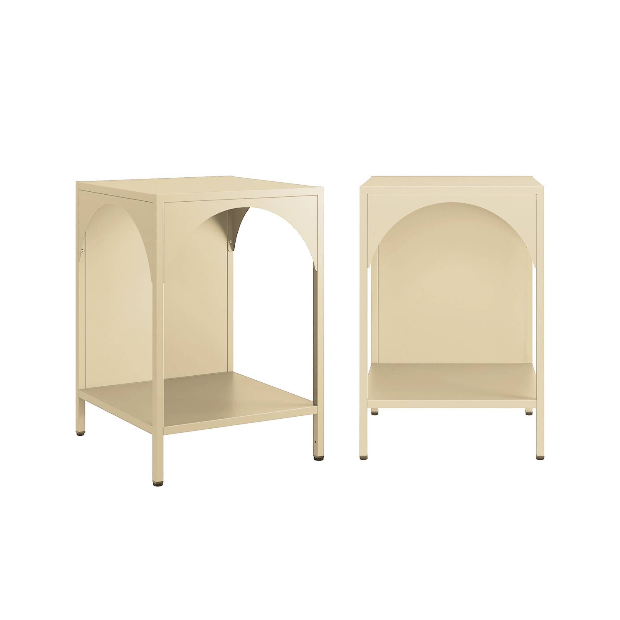 Table de chevet, table d'appoint industrielle métal (lot de 2) SOHO