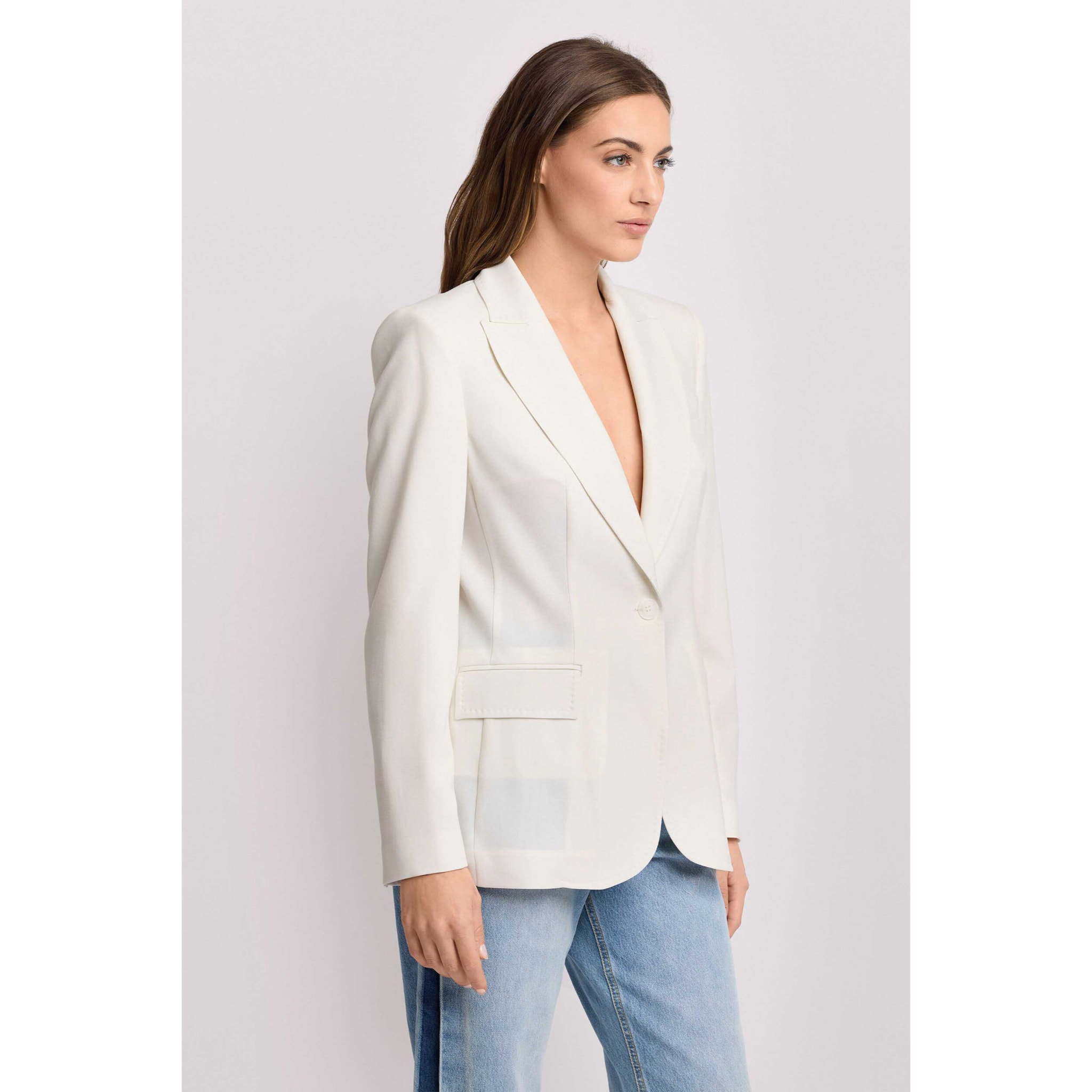 Kocca - Giacca monopetto sartoriale Donna, Tinta unita, Scollo a V