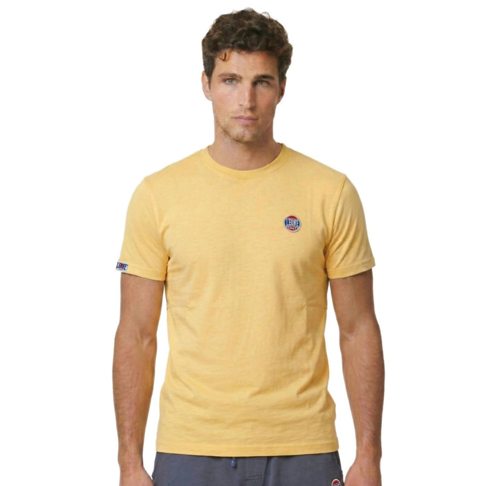 Camiseta de manga corta para hombre con lavado pastel