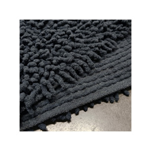 Tapis de salle de bain rectangulaire 40 x 60 cm en coton chenille - SHAGGY