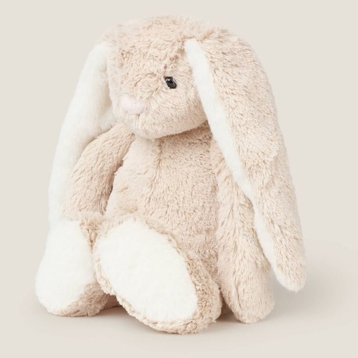 Muñeco de peluche conejito Carfi color gris piedra oscuro