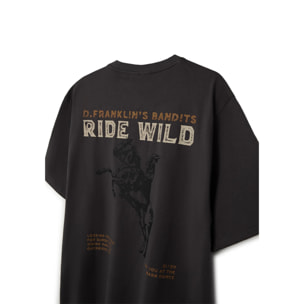 Camiseta Hombre Ride Wild Antracita