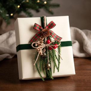 Decoro pino con ilex e pino - Pezzi 12 - VERDE - Bianchi Dino SpA