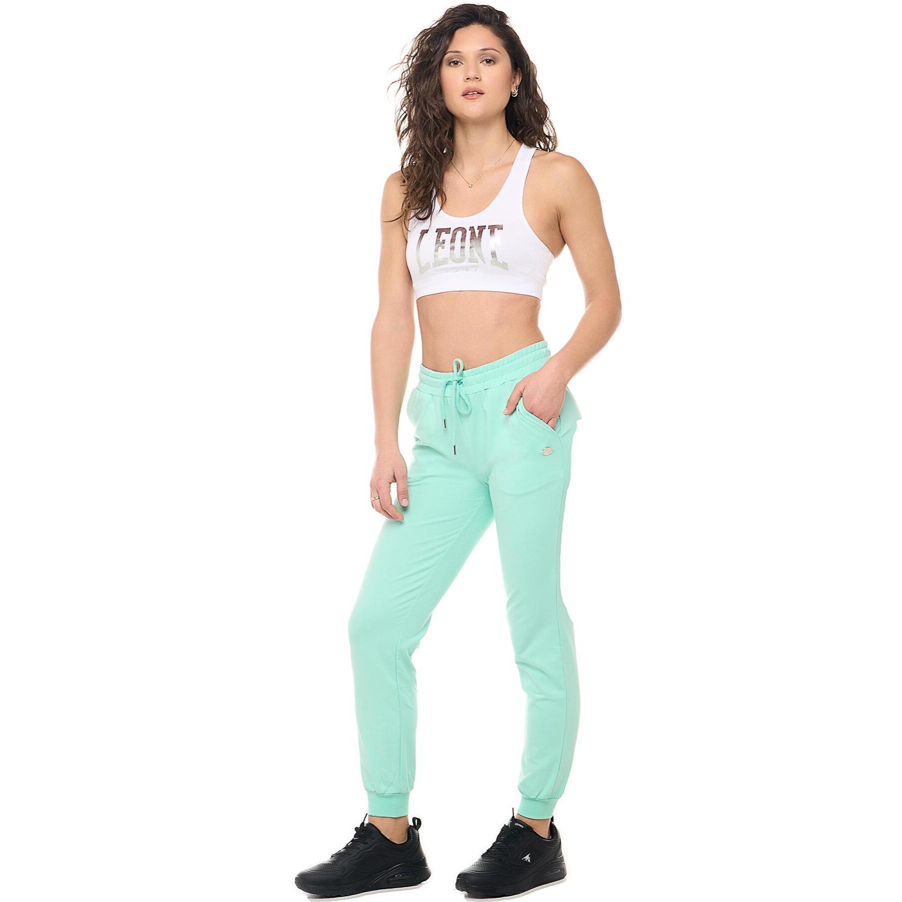 Leone Pantalón deportivo básico con puños