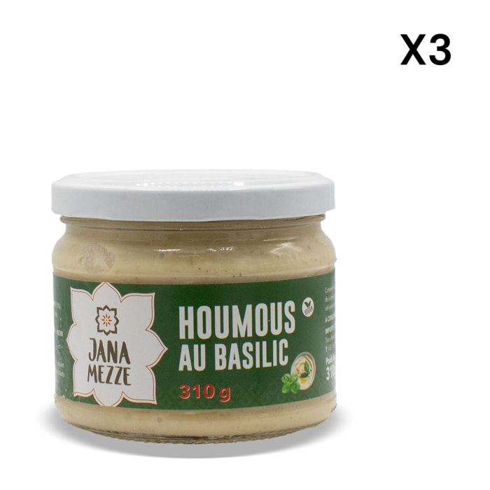 3 Houmous au basilic - 3x310g - Liban