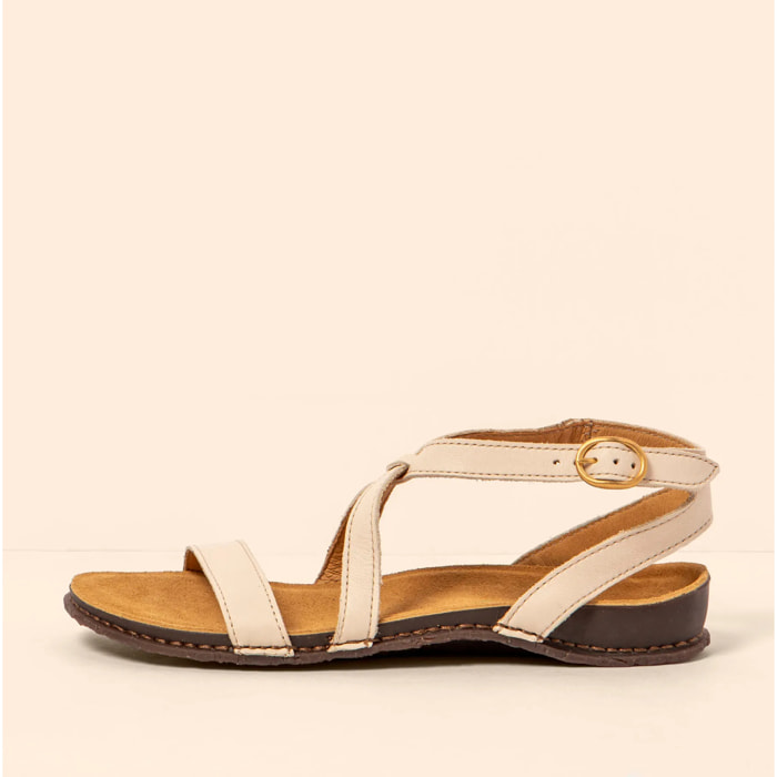 Sandalias N5802 SOFT NAPPA CREAM/PANGLAO color Cream