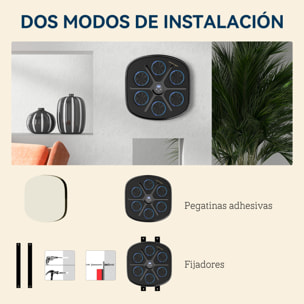Boxeo Pared Musical con 9 Modos de Velocidad, Guantes y Conexión Bluetooth, Máquina Boxeo Musical Pared con Luces LED, para Adultos y Niños en Casa, Oficina, Gimnasio