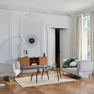 Canapé 2 places "Isée" - gris clair