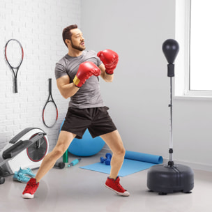 Pera de Boxeo con Soporte Acero PU PE ÃƒÂÂ¤48x136-154 cm Negro