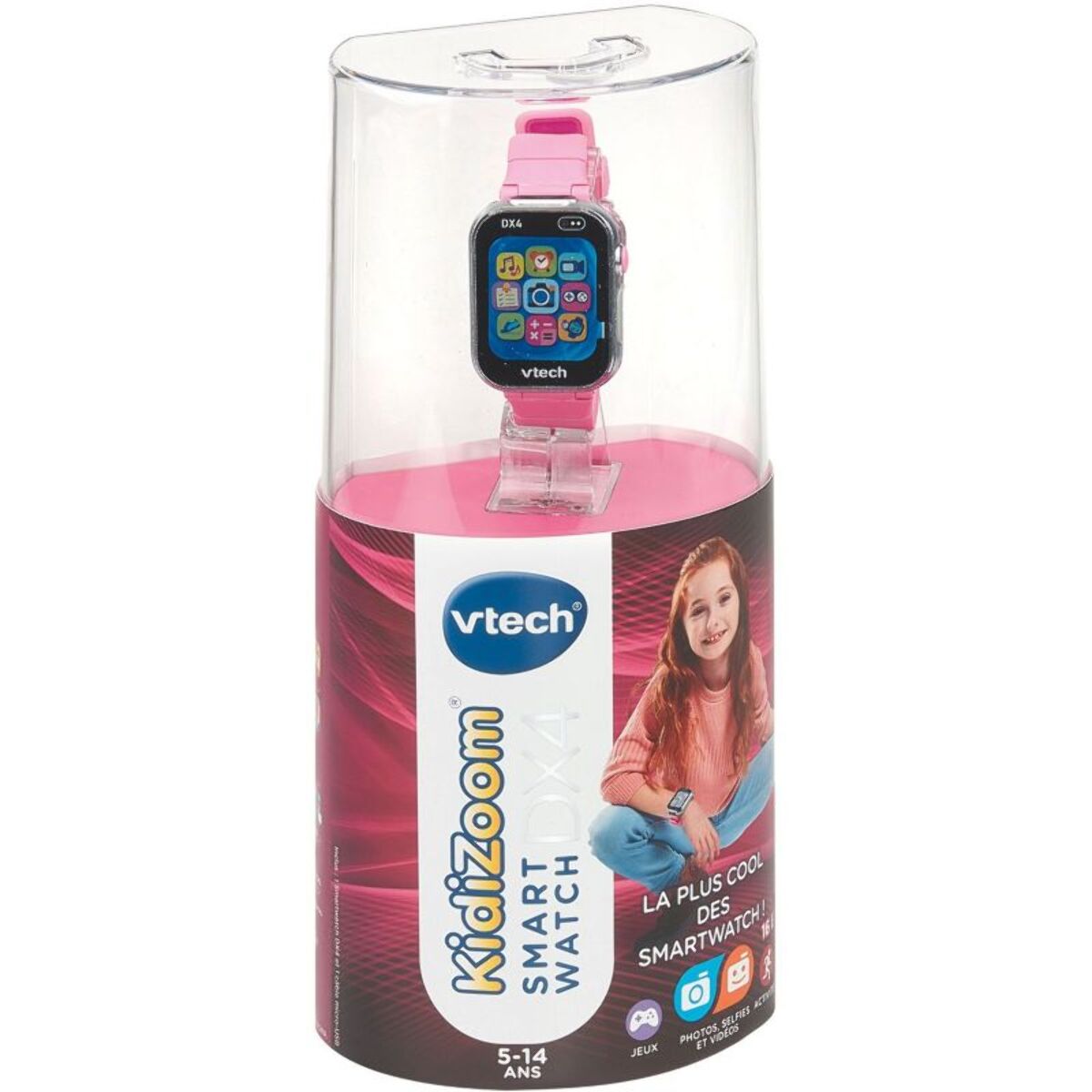 Montre enfant connectée VTECH KidiZoom Smartwatch DX4 rose