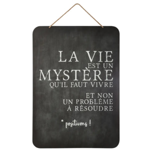 Déco murale "Ardoise" métal 44x61cm