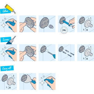 GROHE QuickFix - Start Cube - Tablette de douche d'angle - Finition chromée 41106000 (à visser ou à coller)