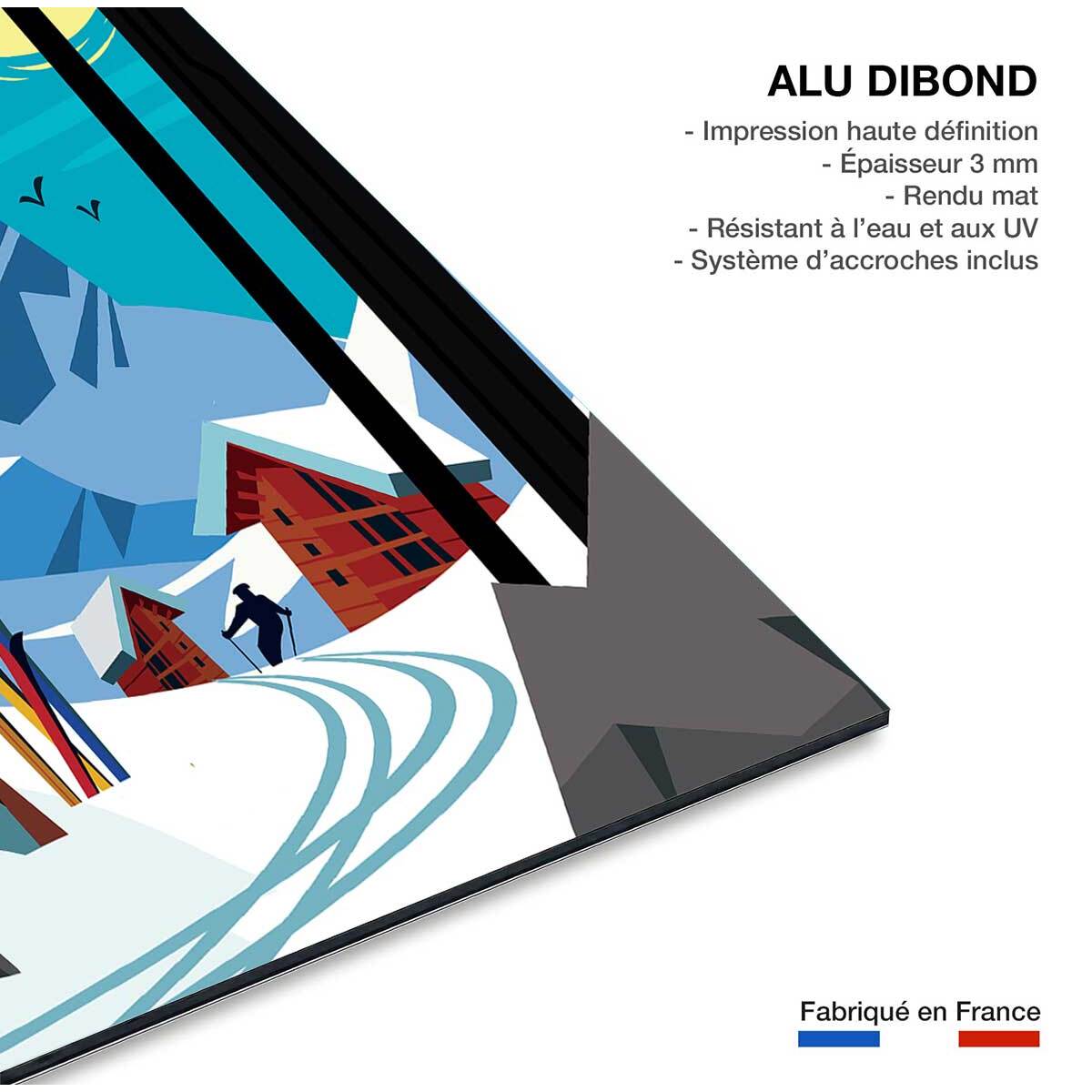 Tableau  belle plagne Tableau alu Dibond