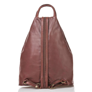 Borsa Donna in vera pelle Made in Italy colore Marrone dimensioni cm 31x24x12