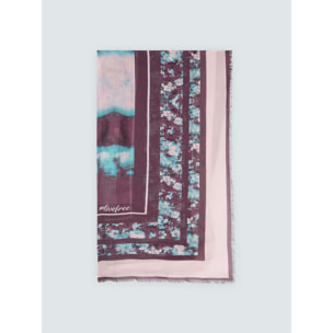 Fiorella Rubino - Foulard largo en mezcla de viscosa con estampado - Burgundy