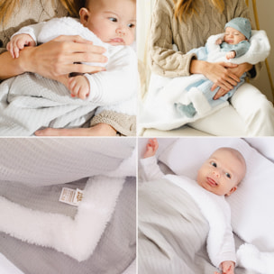 Manta Nido Abeja con Borreguillo