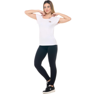 Camiseta de mujer Leone 1947 Apparel en algodón elástico con logotipo dorado.