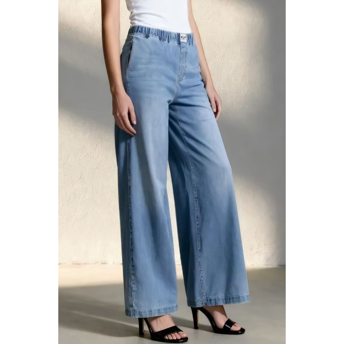 Jeans - taglio ampio - blu denim