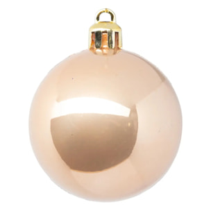 Boule de Noël plastique 50mm x5 nude