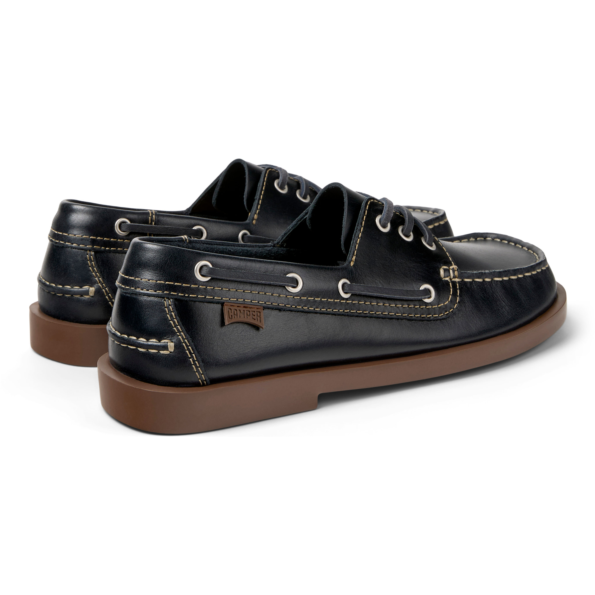 Zapatos de cordones - CAMPER Don - Azul - Cuero liso