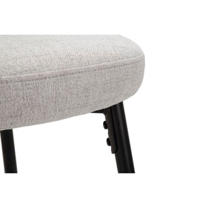 SGABELLO BAR LOSANNA GRIGIO SET 2 PZ CM 52X59X108