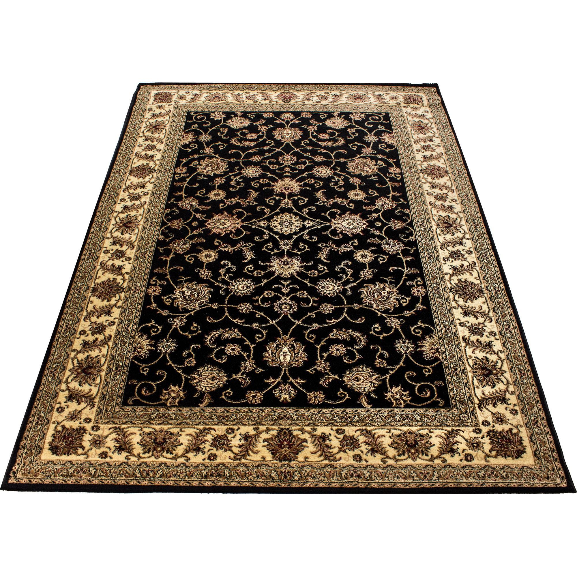 MARRAKESH - Tapis classique à motif noir - MAR0210NOI