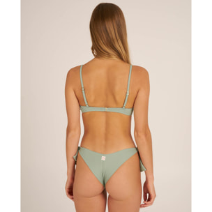 Top de bikini con aro en tejido piqué