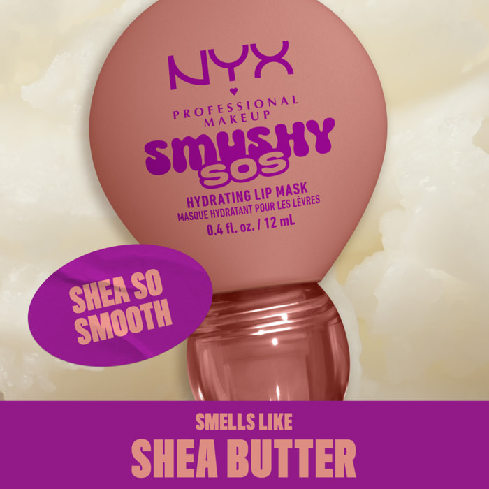 NYX Professional Makeup Smushy SOS Soin lèvres 2-en-1 Baume Jour & Masque Nuit SHEA SO SMOOTH