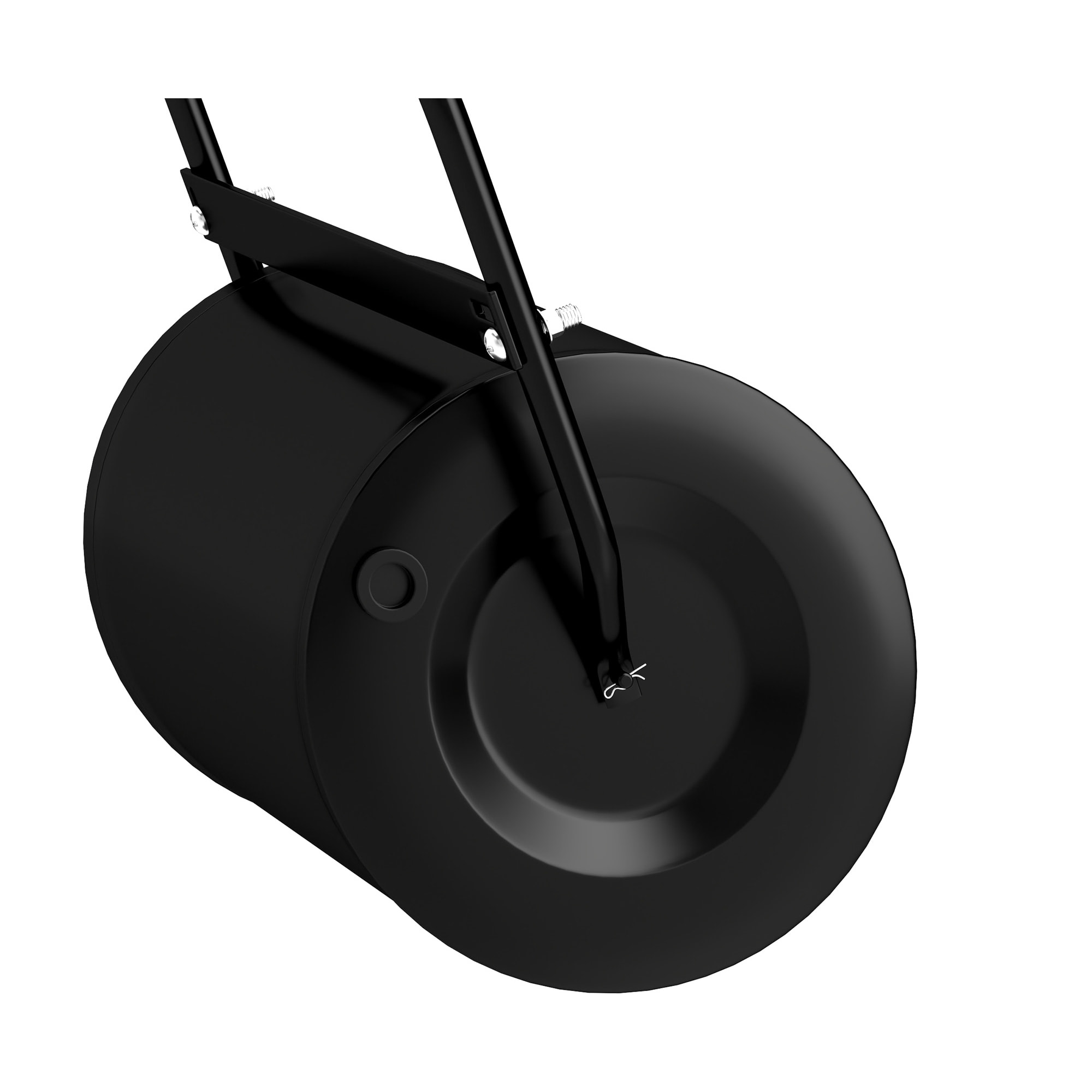 Rouleau à gazon jardin en acier avec poignée dim. 50L x 32l x 108H cm lestage max. 30 L noir