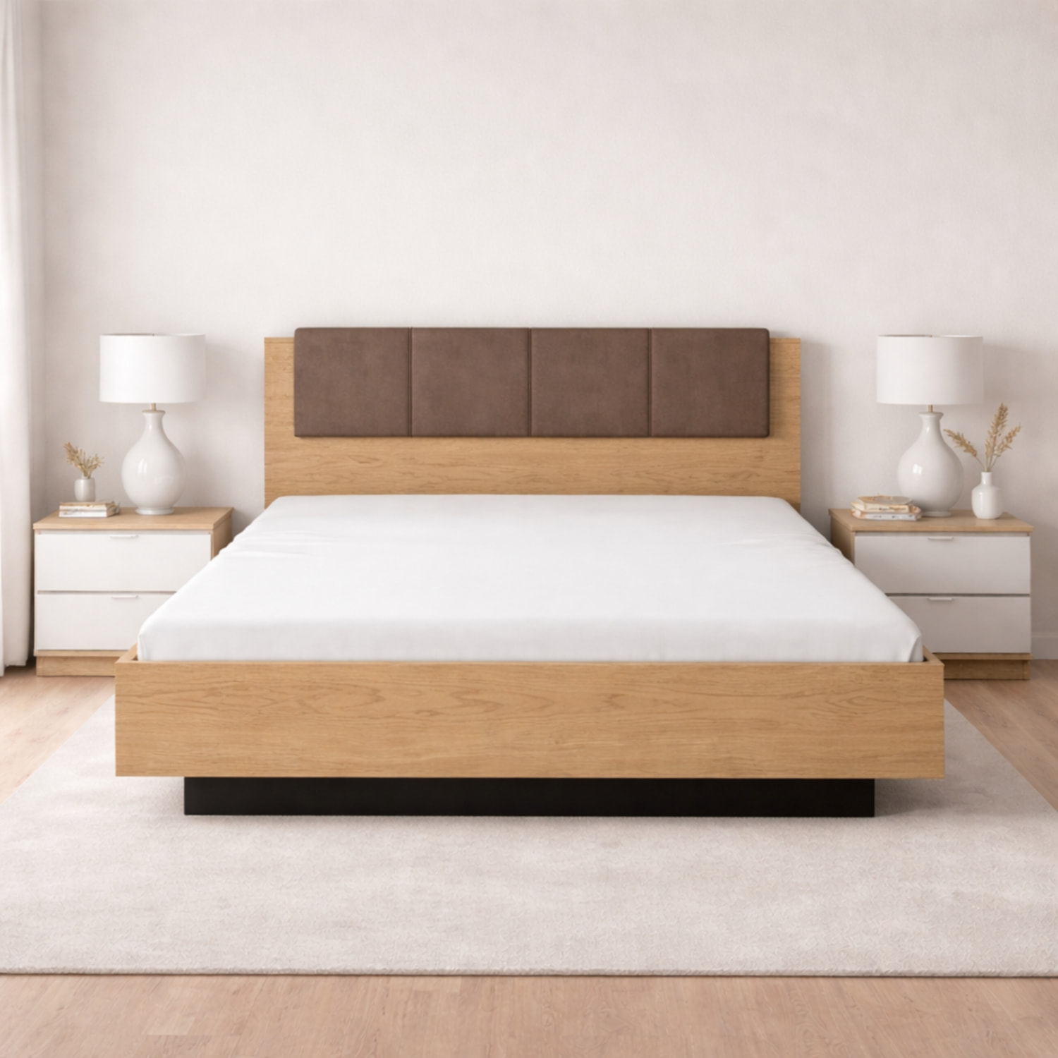 Letto Matrimoniale Con Contenitore Salvaspazio Testiera Imbottita Design Moderno Minimal Camera Da Letto 163.2 x 104 x 210 Cm Rovere Grigio Antracite