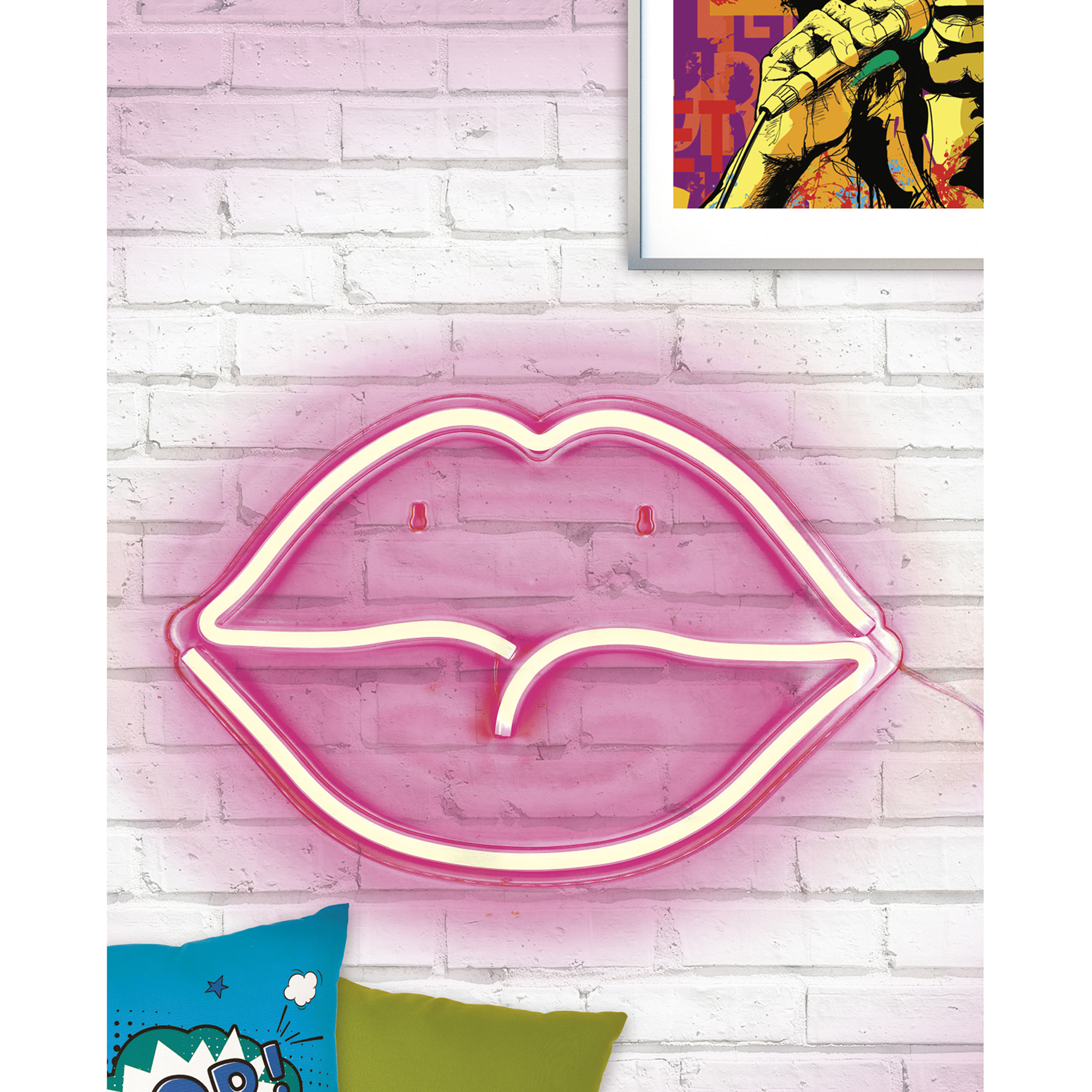 Lampe Neon Bouche Acrylique Usb